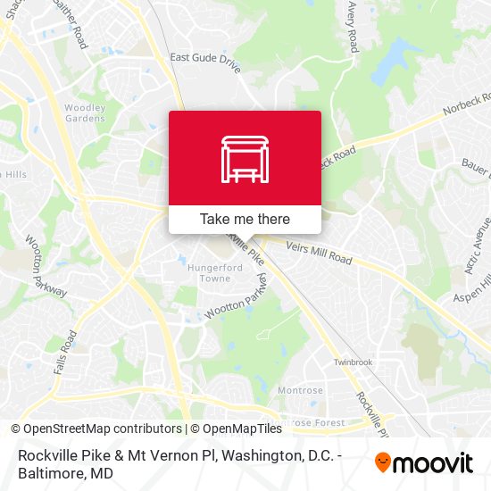 Rockville Pike & Mt Vernon Pl map