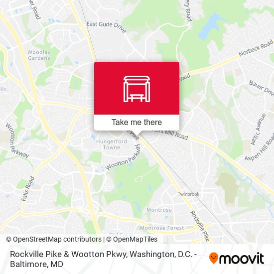 Rockville Pike & Wootton Pkwy map