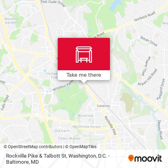 Rockville Pike & Talbott St map