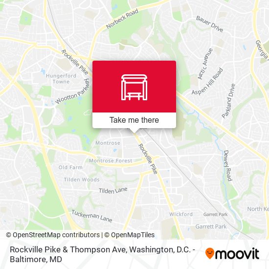 Rockville Pike & Thompson Ave map