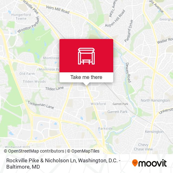 Rockville Pike & Nicholson Ln map