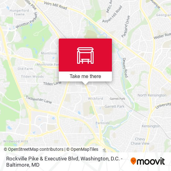 Rockville Pike & Executive Blvd map