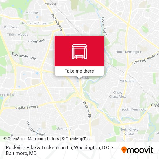 Rockville Pike & Tuckerman Ln map