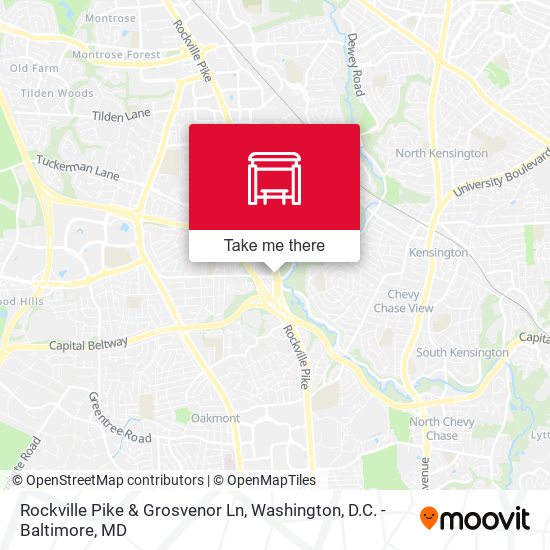 Rockville Pike & Grosvenor Ln map