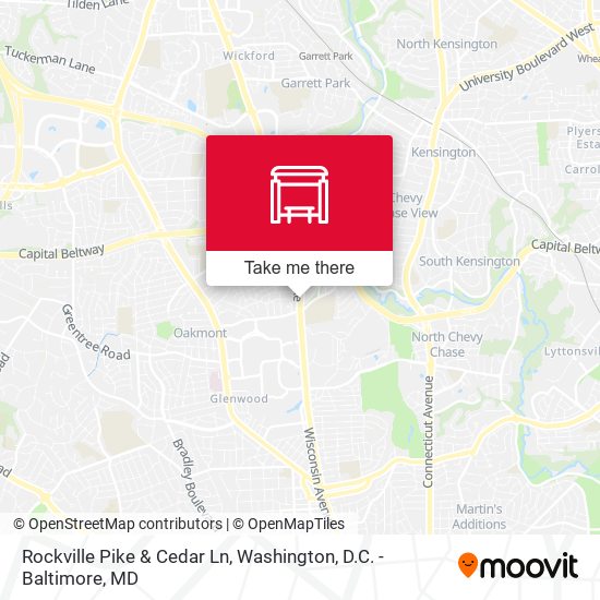 Rockville Pike & Cedar Ln map