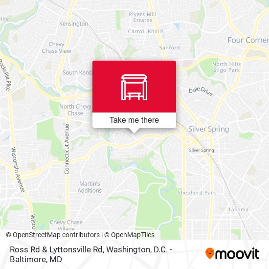 Ross Rd & Lyttonsville Rd map