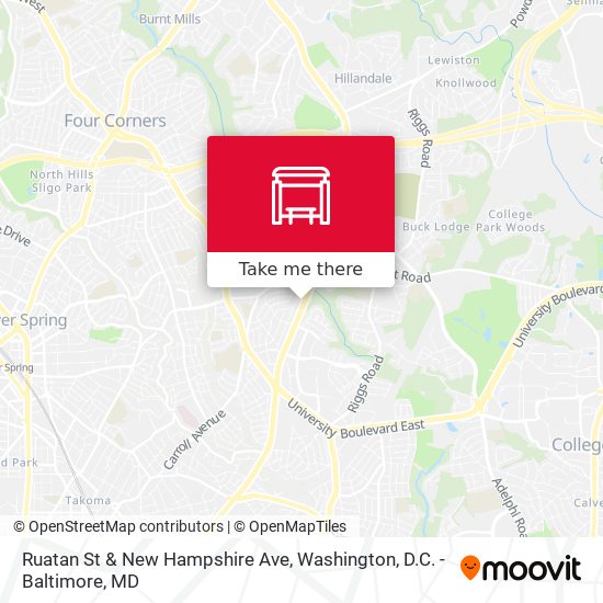 Mapa de Ruatan St & New Hampshire Ave