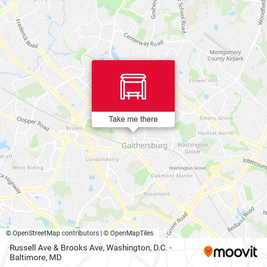 Russell Ave & Brooks Ave map