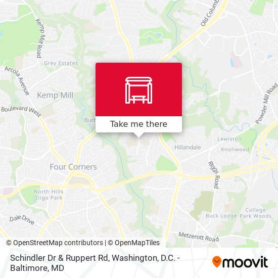 Schindler Dr & Ruppert Rd map