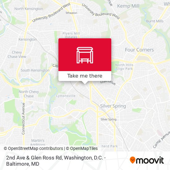 2nd Ave & Glen Ross Rd map