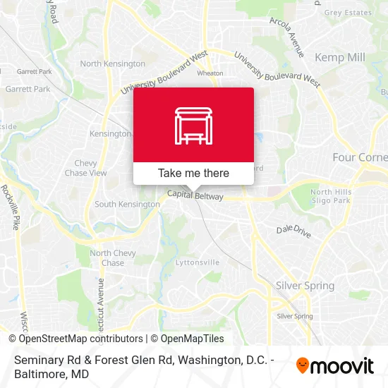 Seminary Rd & Forest Glen Rd map