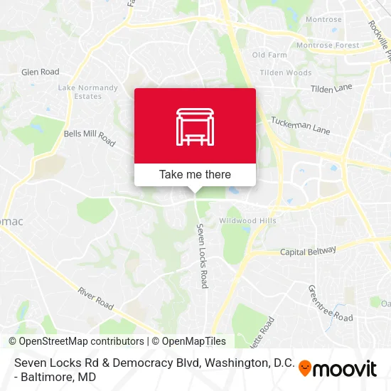 Seven Locks Rd & Democracy Blvd map
