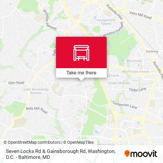 Seven Locks Rd & Gainsborough Rd map