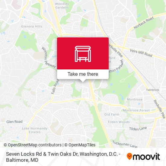 Seven Locks Rd & Twin Oaks Dr map