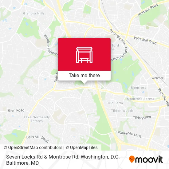 Seven Locks Rd & Montrose Rd map