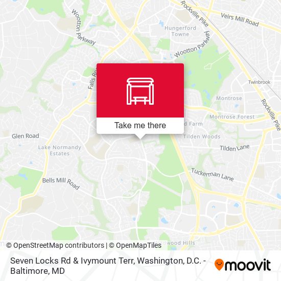 Seven Locks Rd & Ivymount Terr map