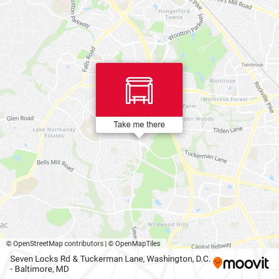 Mapa de Seven Locks Rd & Tuckerman Lane
