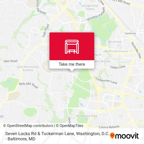 Seven Locks Rd & Tuckerman Lane map