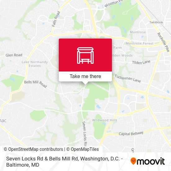 Seven Locks Rd & Bells Mill Rd map