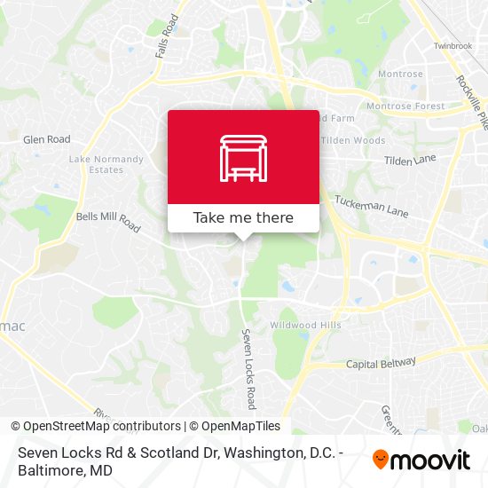 Seven Locks Rd & Scotland Dr map