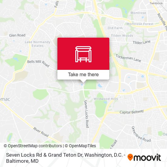 Seven Locks Rd & Grand Teton Dr map