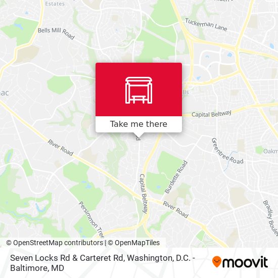 Seven Locks Rd & Carteret Rd map