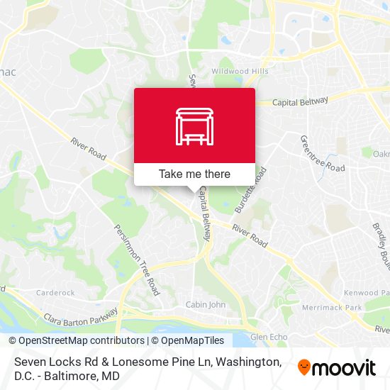 Seven Locks Rd & Lonesome Pine Ln map