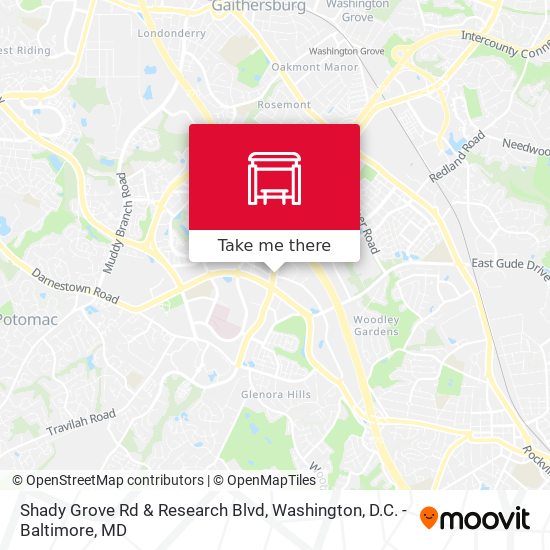 Shady Grove Rd & Research Blvd map