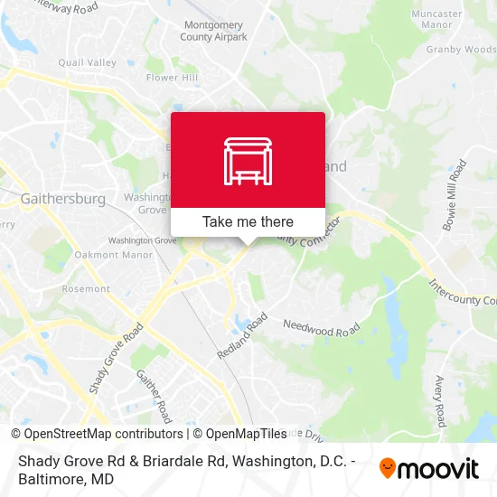 Shady Grove Rd & Briardale Rd map