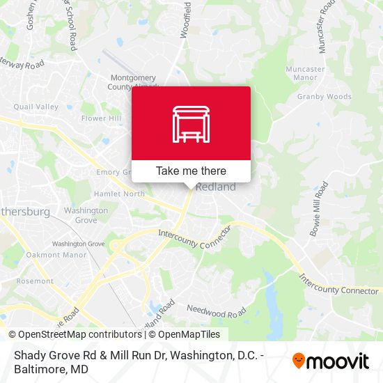 Shady Grove Rd & Mill Run Dr map