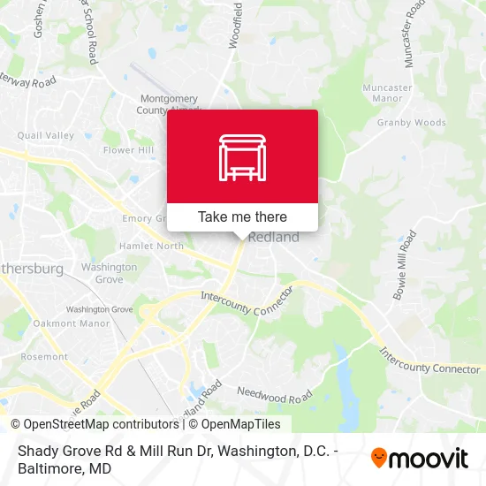 Shady Grove Rd & Mill Run Dr map
