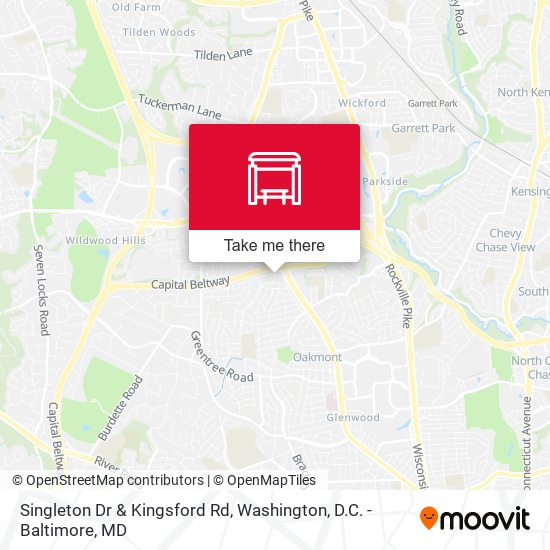 Singleton Dr & Kingsford Rd map