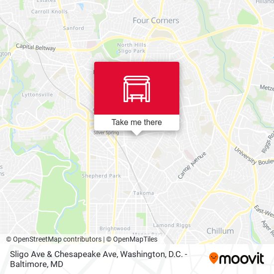 Mapa de Sligo Ave & Chesapeake Ave