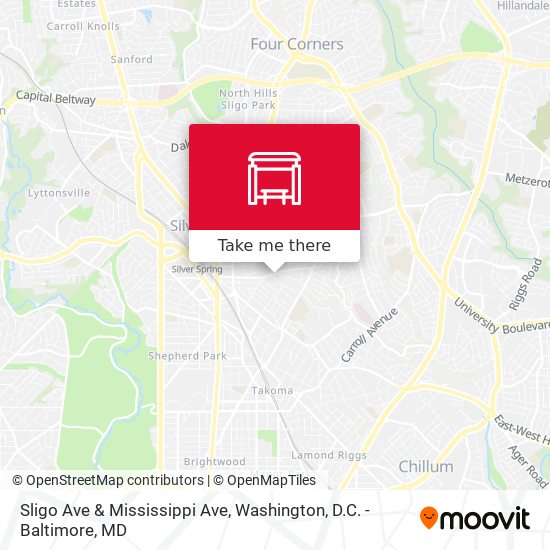 Sligo Ave & Mississippi Ave map