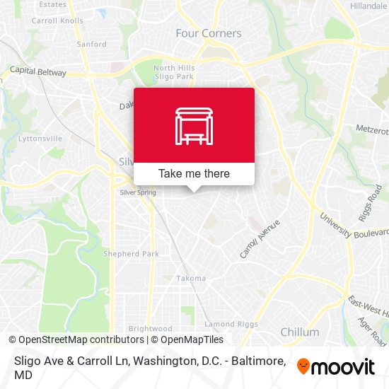 Sligo Ave & Carroll Ln map