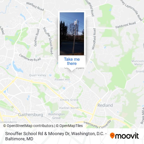 Snouffer School Rd & Mooney Dr map