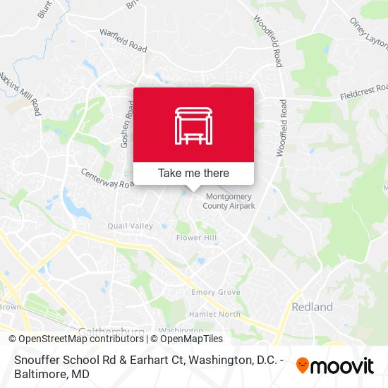 Snouffer School Rd & Earhart Ct map