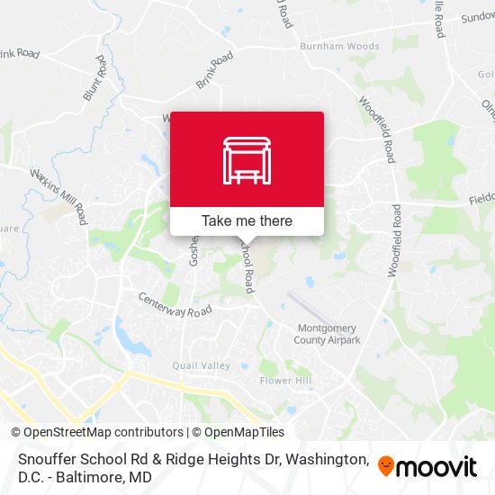 Snouffer School Rd & Ridge Heights Dr map