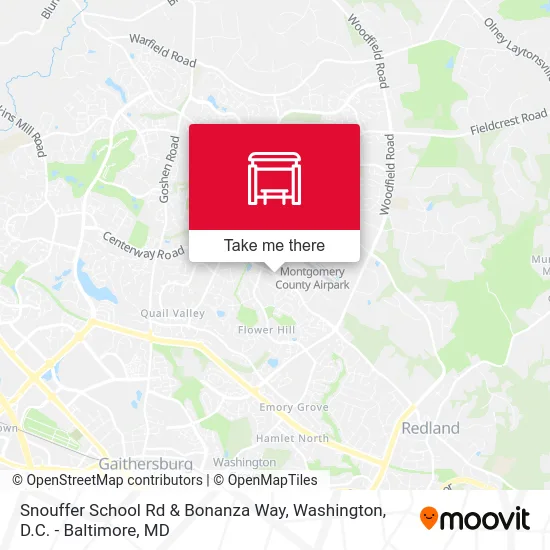 Snouffer School Rd & Bonanza Way map
