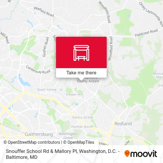 Snouffer School Rd & Mallory Pl map