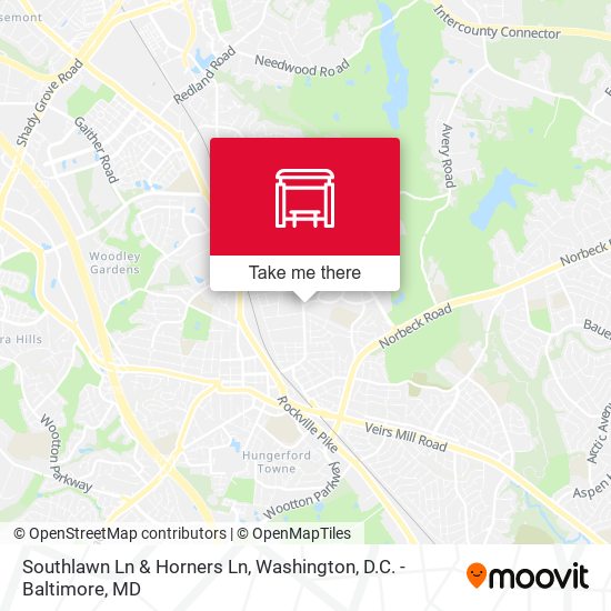 Southlawn Ln & Horners Ln map