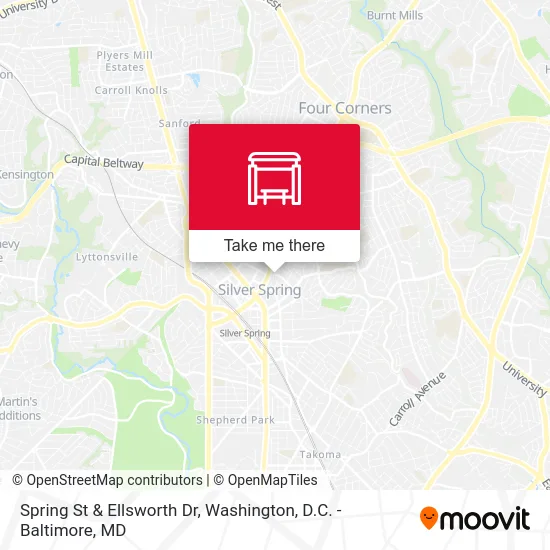 Spring St & Ellsworth Dr map
