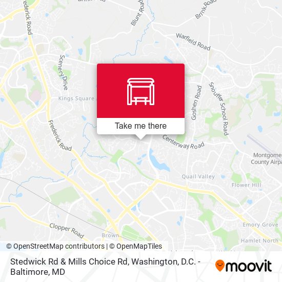 Stedwick Rd & Mills Choice Rd map