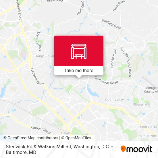 Stedwick Rd & Watkins Mill Rd map