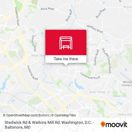 Stedwick Rd & Watkins Mill Rd map