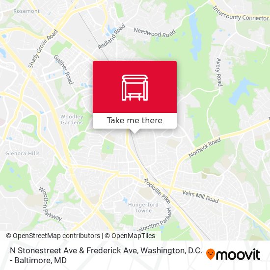 N Stonestreet Ave & Frederick Ave map