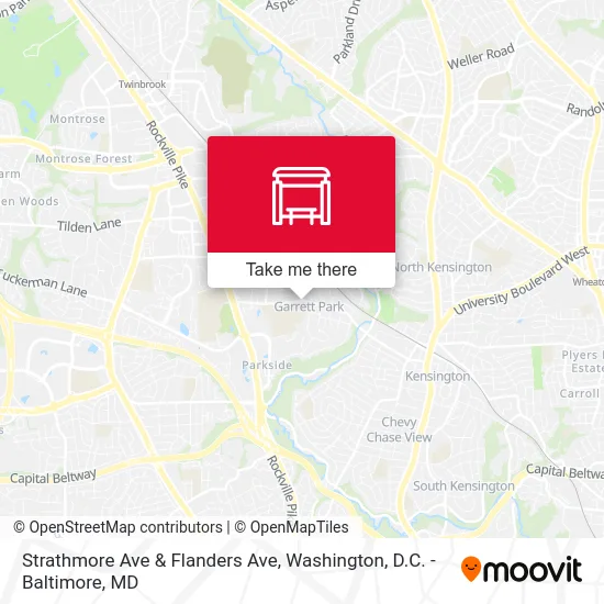 Strathmore Ave & Flanders Ave map