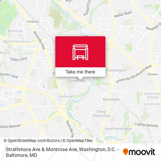 Strathmore Ave & Montrose Ave map