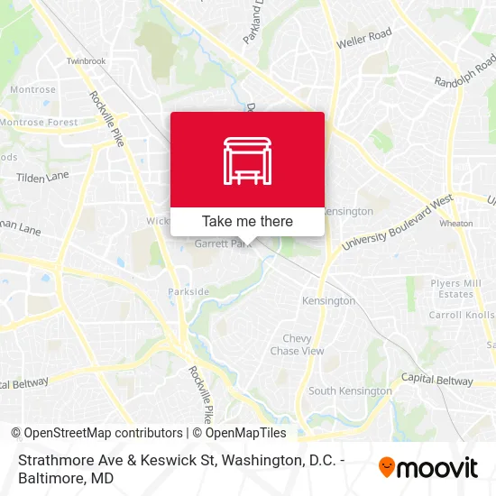 Strathmore Ave & Keswick St map