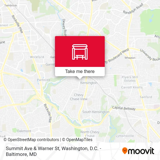 Summit Ave & Warner St map